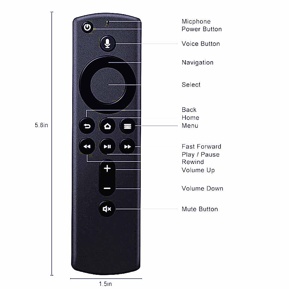 New L5B83H Fit For Amazon Fire TV Stick 4K 2nd Gen Remote With Alexa Voice Control Bluetooth Replace DR49WK B