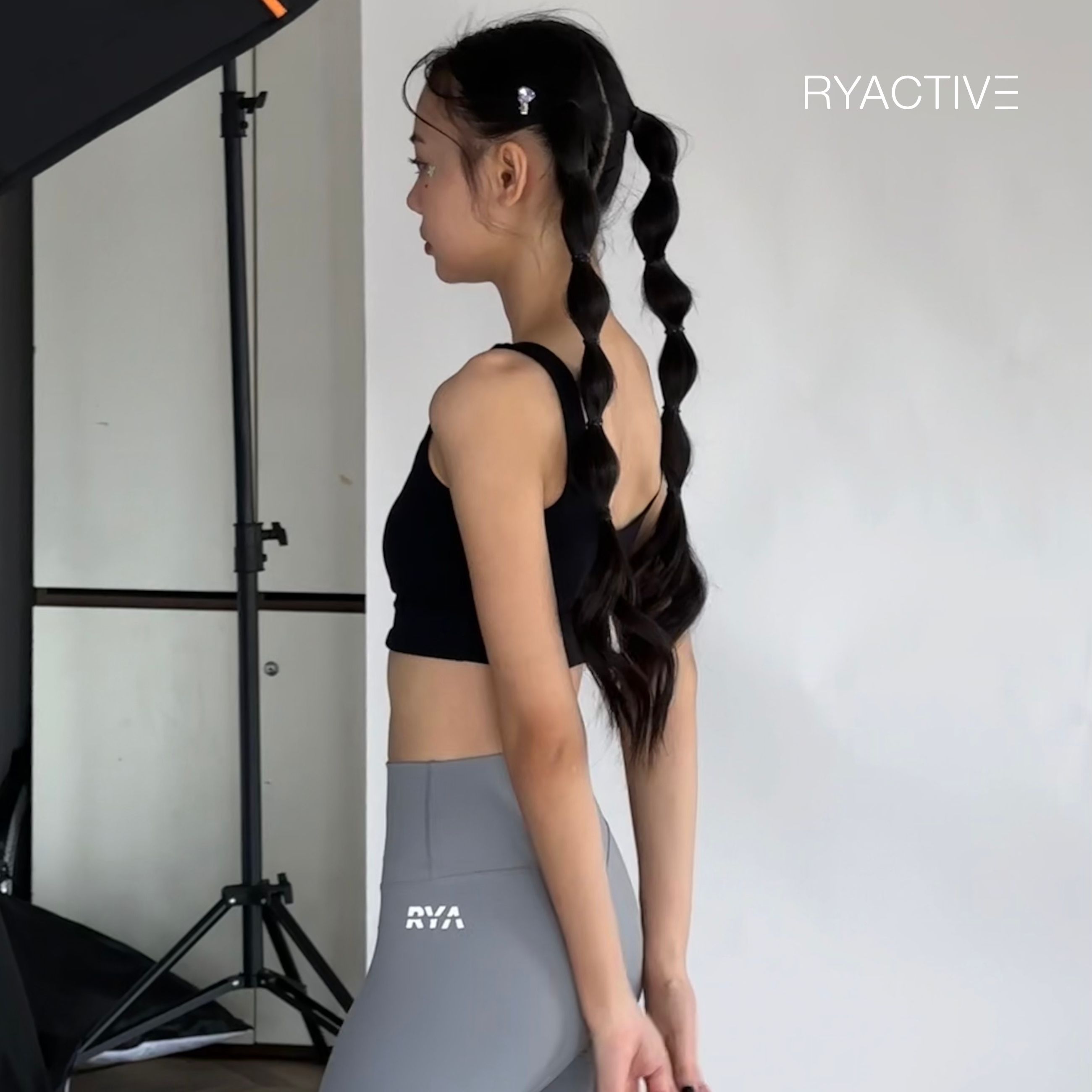 Áo ngực thể thao RYACTIVE - POWER SPORTBRA Black