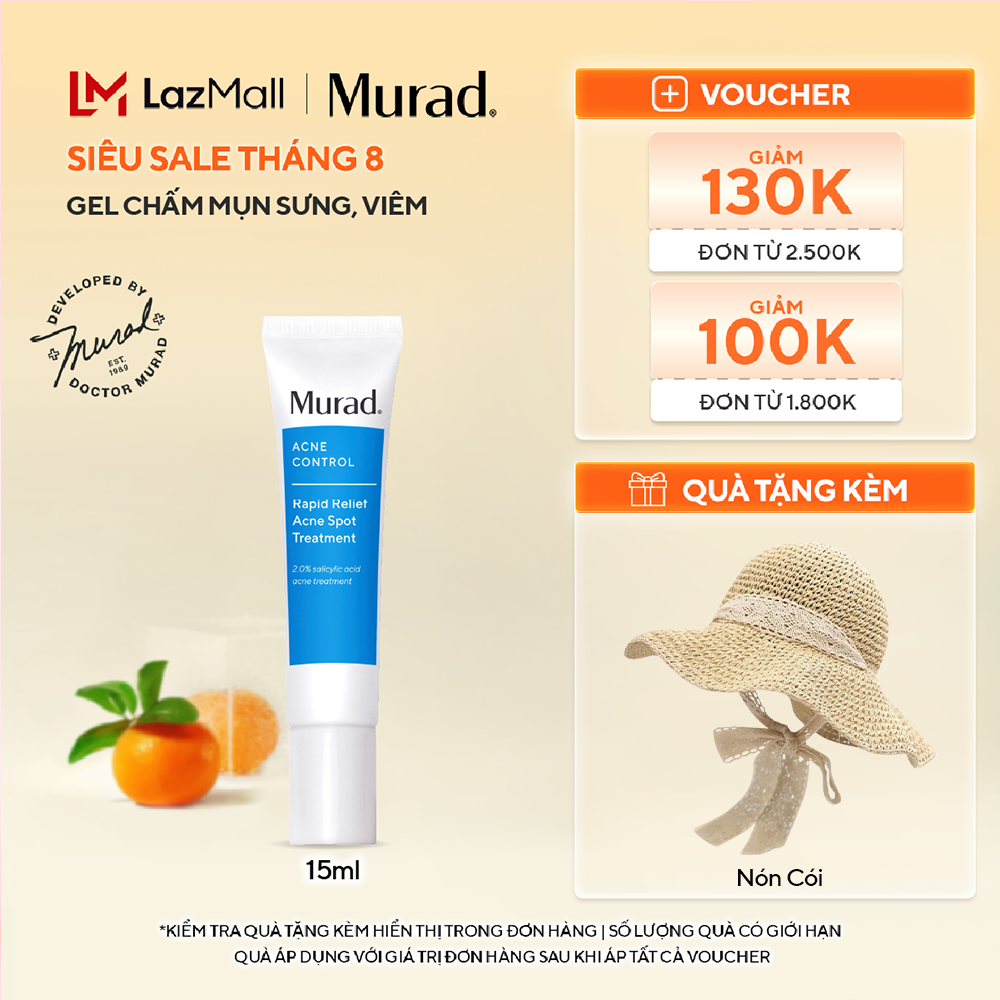 [HSD 12 THÁNG] Gel chấm mụn Murad Rapid Relief Acne Treatment 15ml