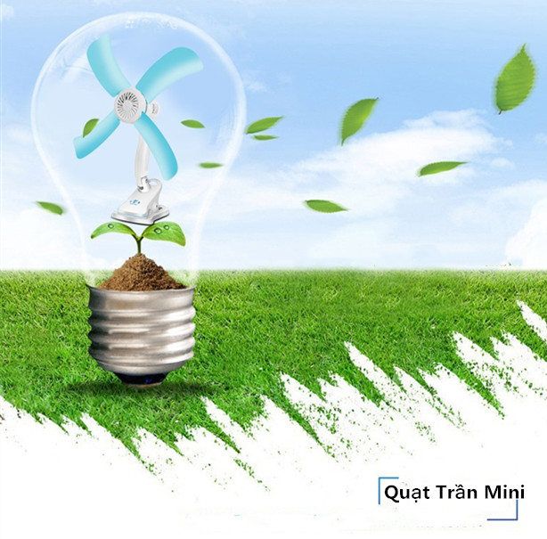 Quạt trần mini 4 cánh đa năng 47mm*41mm