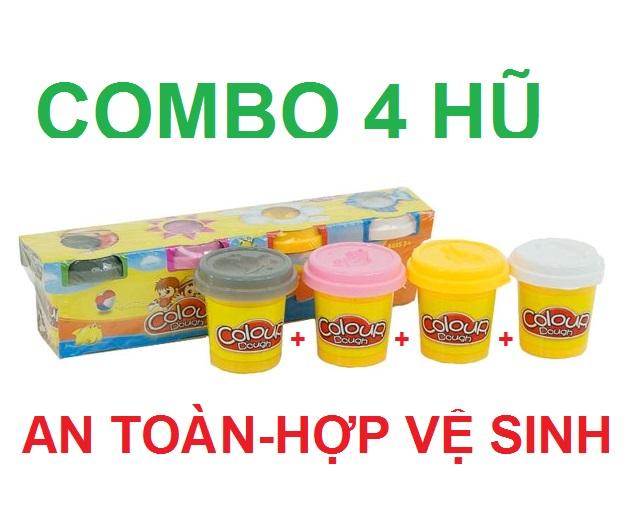 [HCM]Bộ 4 hủ đất sét đất nặn vi sinh an toàn cho bé yêu