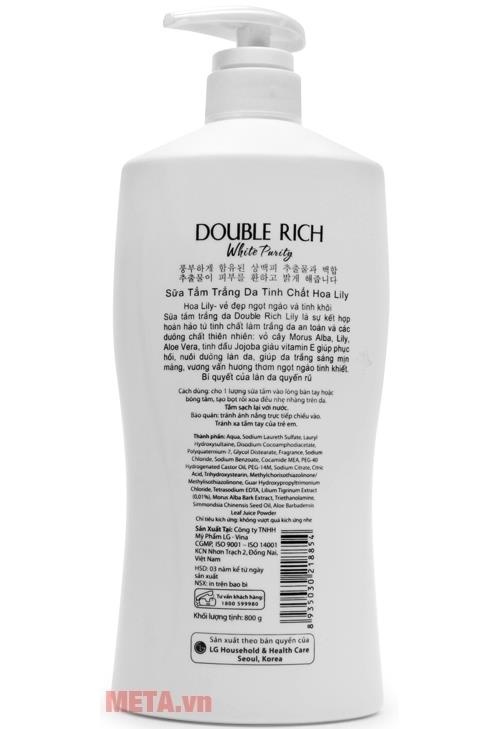 [HCM]Sữa tắm Double Rich Hoa Lily 800g