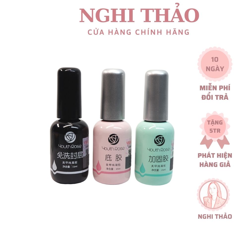Combo Base top cứng móng hoa hồng