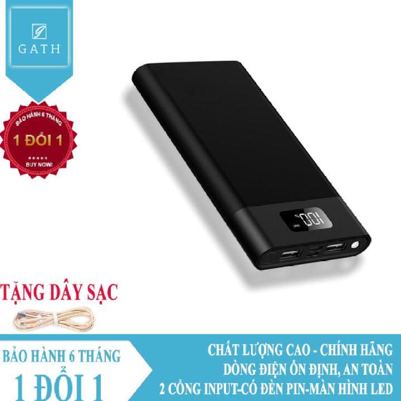 Giá Pin Sạc Dự Phòng 20000mAh hàng chuẩn tốt đảm bảo chất lượng Dung Lượng Khủng High speed sạc nhanh, sac du phong vỏ nhôm cực tốt Màn hình Đèn LED hiển thị phần trăm pin có đèn pin chiếu sáng, tương thích mọi điện thoại YM-101 power ban