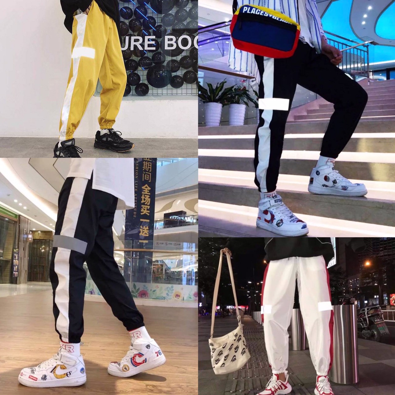 [Hoàn Tiền 15%] [HCM]Quần Jogger Sọc PHẢN QUANG 2 Bên Nam Nữ Đều Mang Được