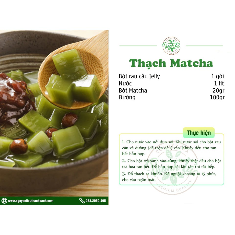 Bột Matcha Đài Loan Gói 100gr - túi chiết 100gr