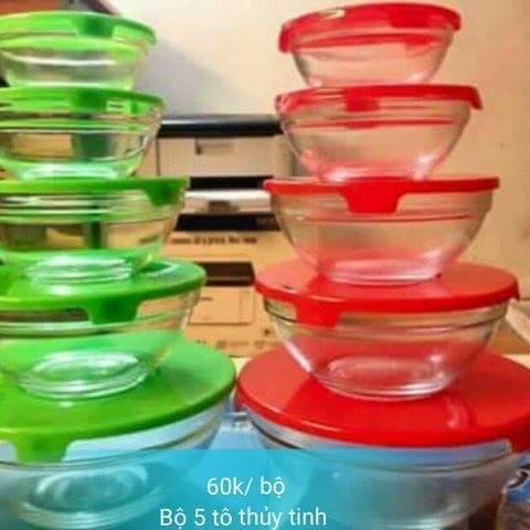 Bộ tô thủy tinh 5 bát