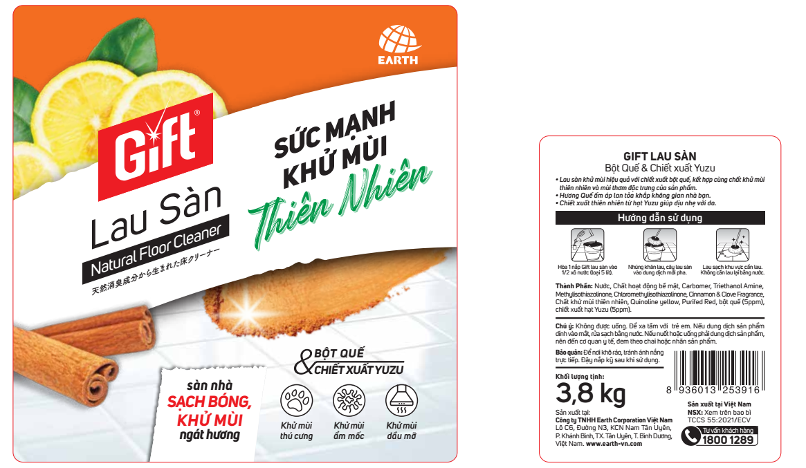 Lau sàn Gift 3,8 kg