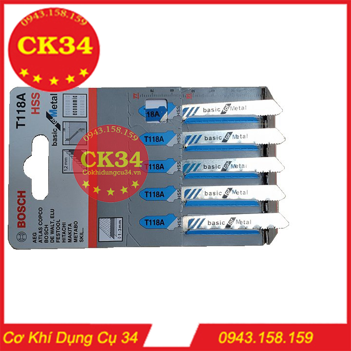 Lưỡi Cưa Sọc, Lưỡi Cưa Lọng Sắt HSS T118A