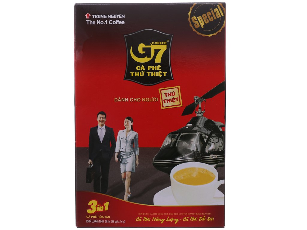 Cafe hòa tan G7 3 trong 1 hộp 18 gói 16g