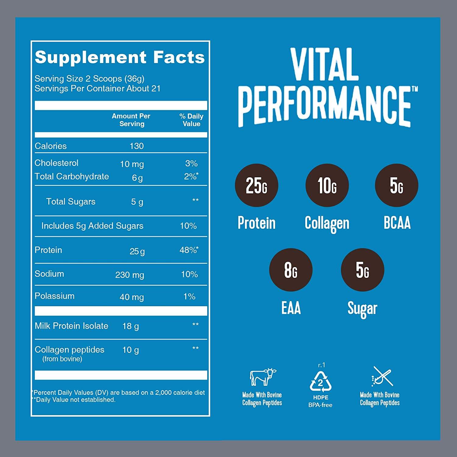 VITAL PROTEIN PERFOMANCE, BỔ SUNG PROTEIN VÀ COLLAGEN PEPTIDES