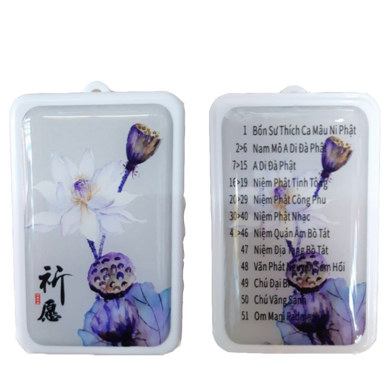 Máy niệm Phật Mini 51 bài Bông Tím