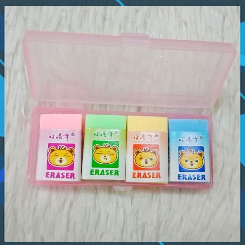 [HCM]Hộp 4 cục gôm vali nhiều màu