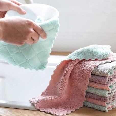 Set 10 khăn lau 2 mặt siêu thấm 27x16cm