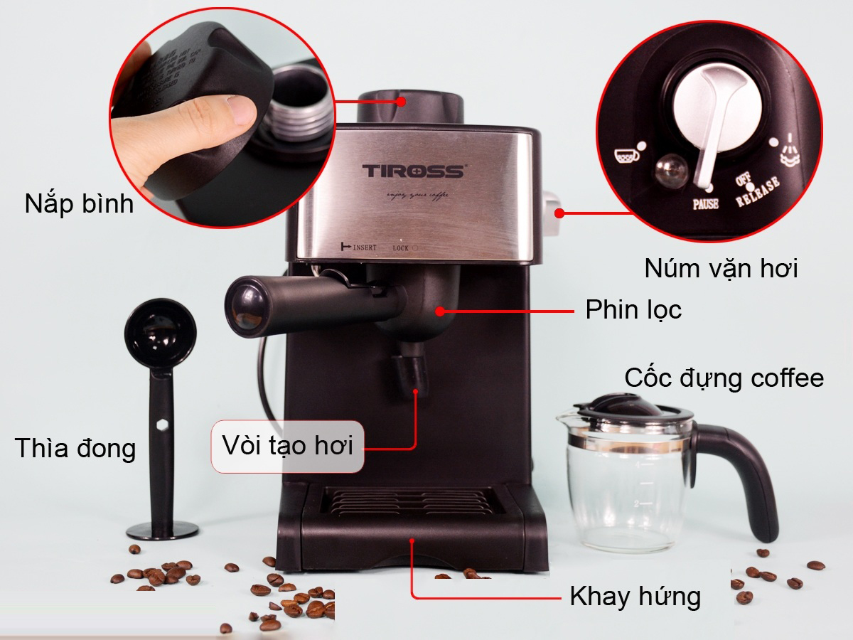 Máy pha cà phê Espresso Tiross TS-621