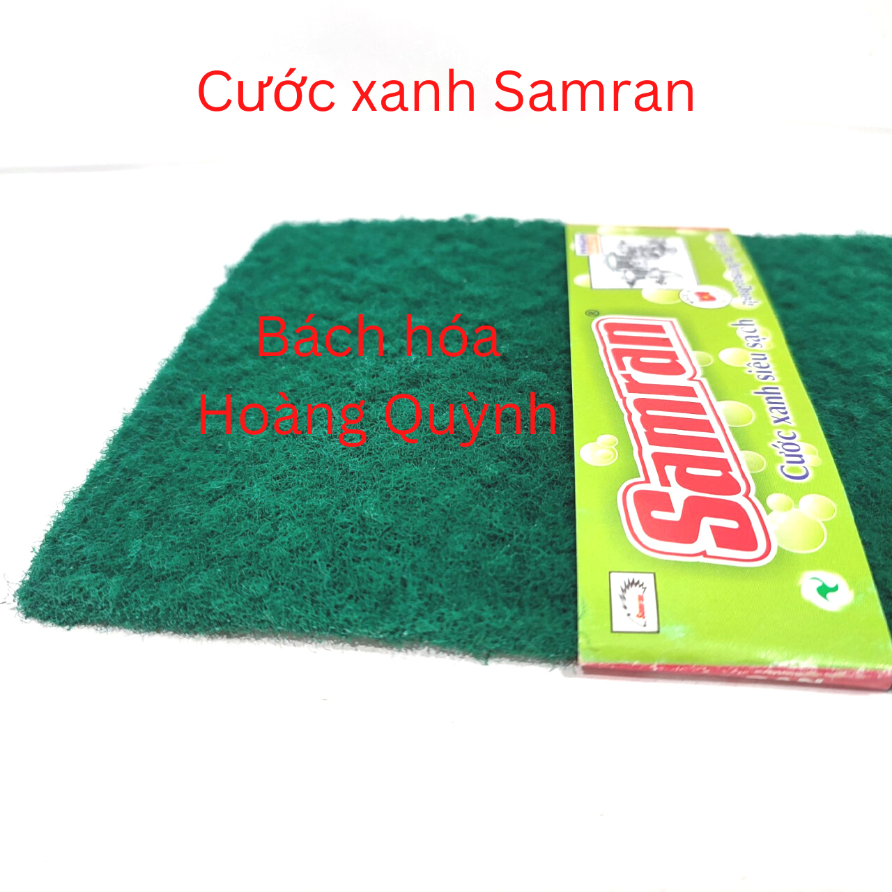 2 miếng cước xanh rửa chén cỡ lớn Samran 13.5x16.5cm.