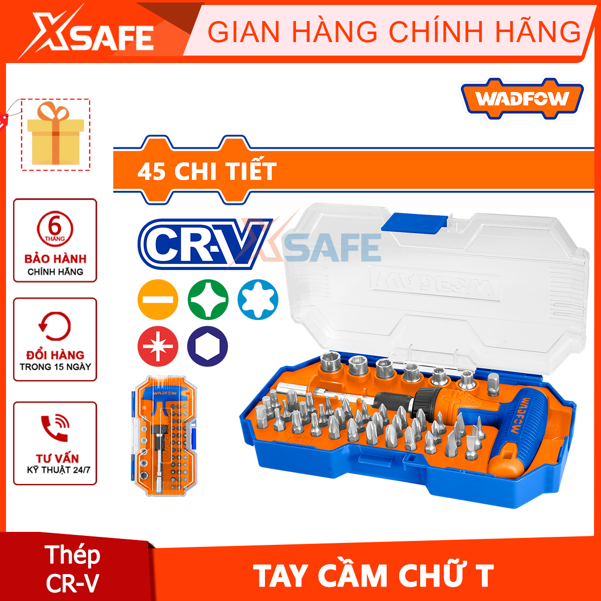45 pcs screw and t screwdriver set 45 pcs t screwdriver set. material: cr-v 36 pcs 1/4inch x25mm screwdriver bit: sl3 s wasfow wss8b45
