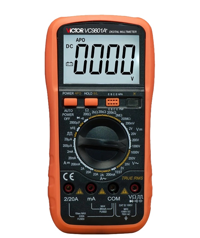 Victor vc-9805a+ đồng hồ vạn năng điện tử victor vc 9805a+ đo điện áp, dòng điện, điện trở, cuộn cảm, tụ điện,nhiệt độ victor vc9805a + vc9805a+