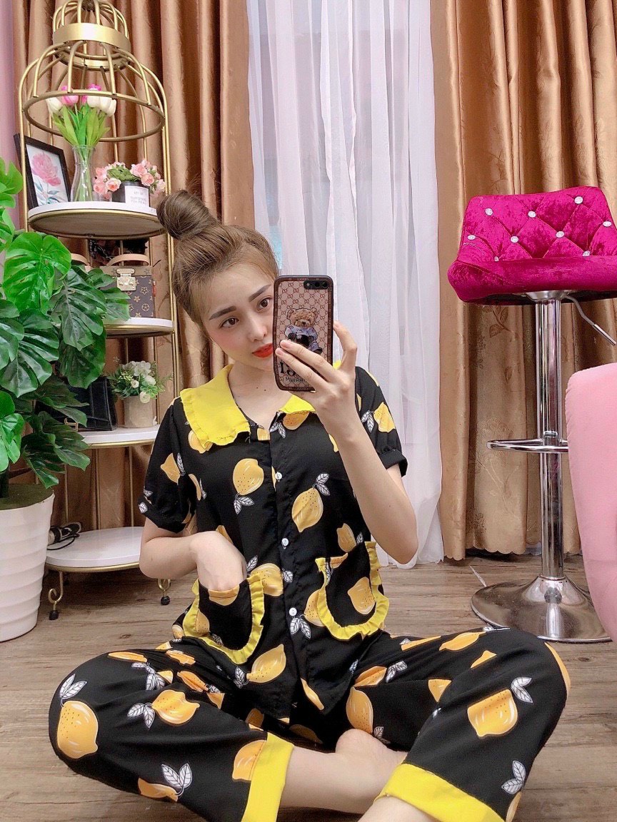 [HOT TIỂU THƯ LỤA HÀN XỊN]ĐỒ BỘ PIJAMA LỤA HÀN XỊN SIZE DƯỚI 55KG ẢNH THẬT