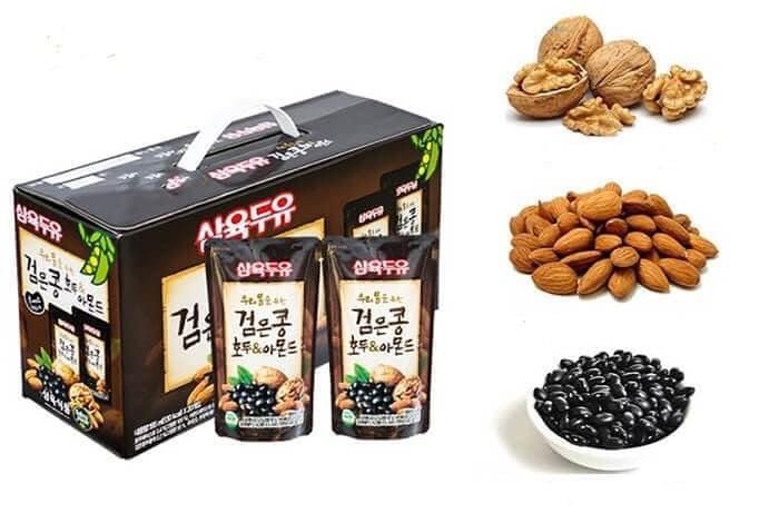 SỮA ÓC CHÓ HẠNH NHÂN ĐẬU ĐEN HÀN QUỐC ( THÙNG/ 20 GÓI/ 195 ML )