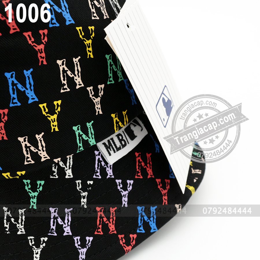 Nón bucket MLB Monogram NY sắc màu