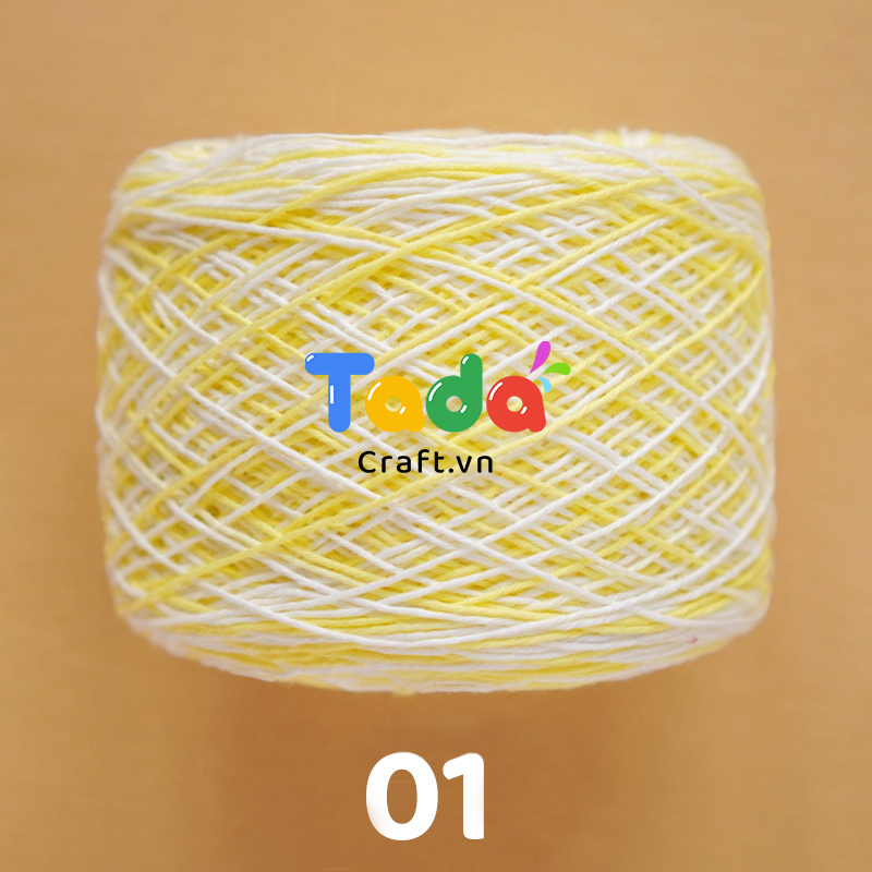 Sợi cotton việt nam 1mm màu loang 100gr