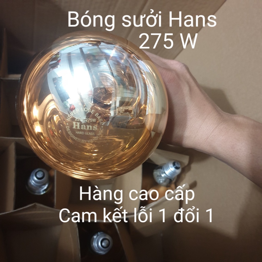 Bóng đèn sưởi nhà tắm Hans công suất 275w Bóng sưởi nhà tắm cao cấp cam kết loại đẹp 100%