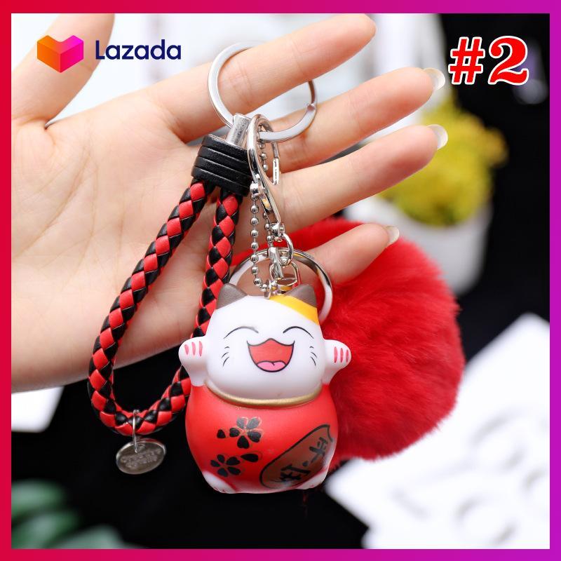 [HCM]Móc khóa treo balo Mèo thần tài Neko LUCKY bông CUTE - KAShop