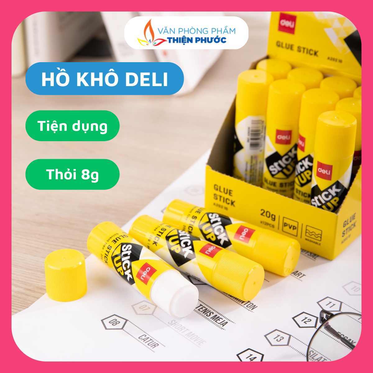Hồ khô dán giấy deli 7101 thiện phước