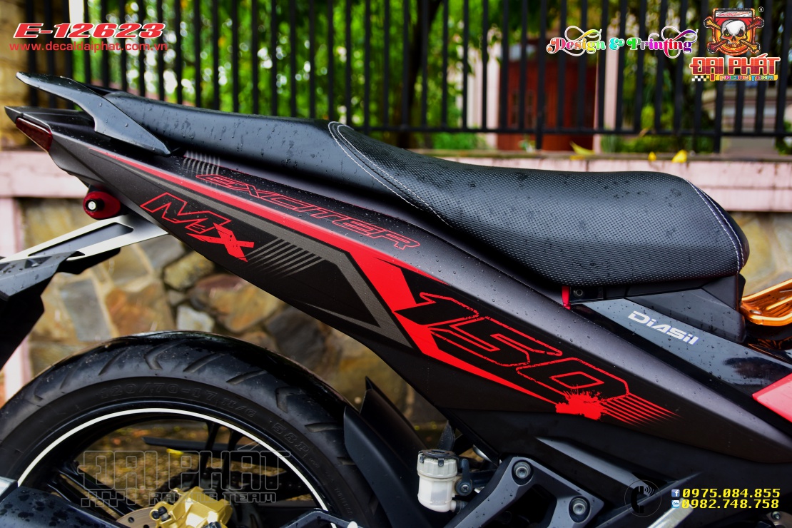 Tem Trùm Exciter 150 MX Đỏ Đen - E-12623