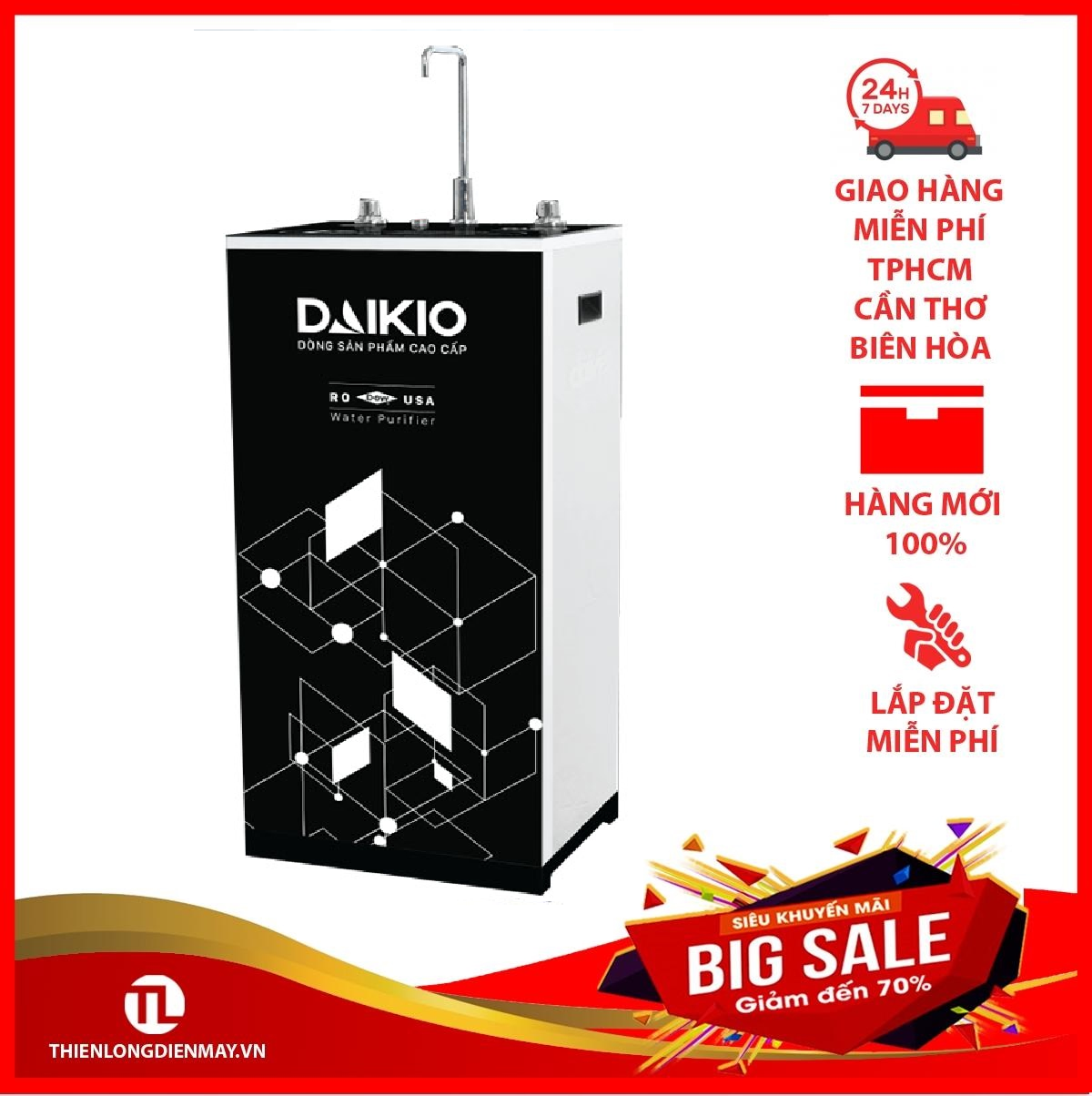 [Trả góp 0%]Máy lọc nước RO thông dụng Daiko DAW-32008H