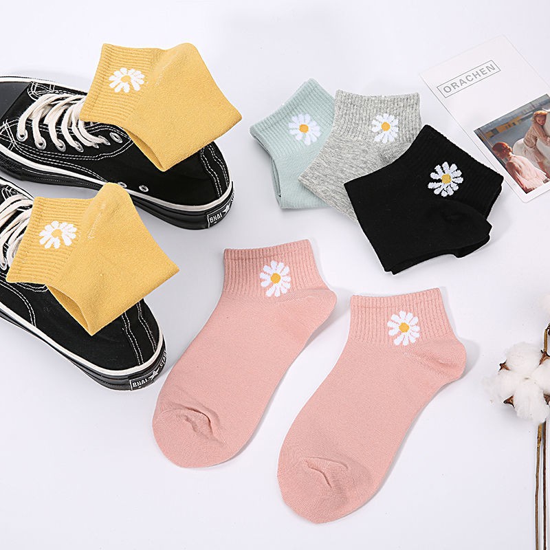 🧡 Tất hoa cúc cổ trụ xinh xắn [SK01]