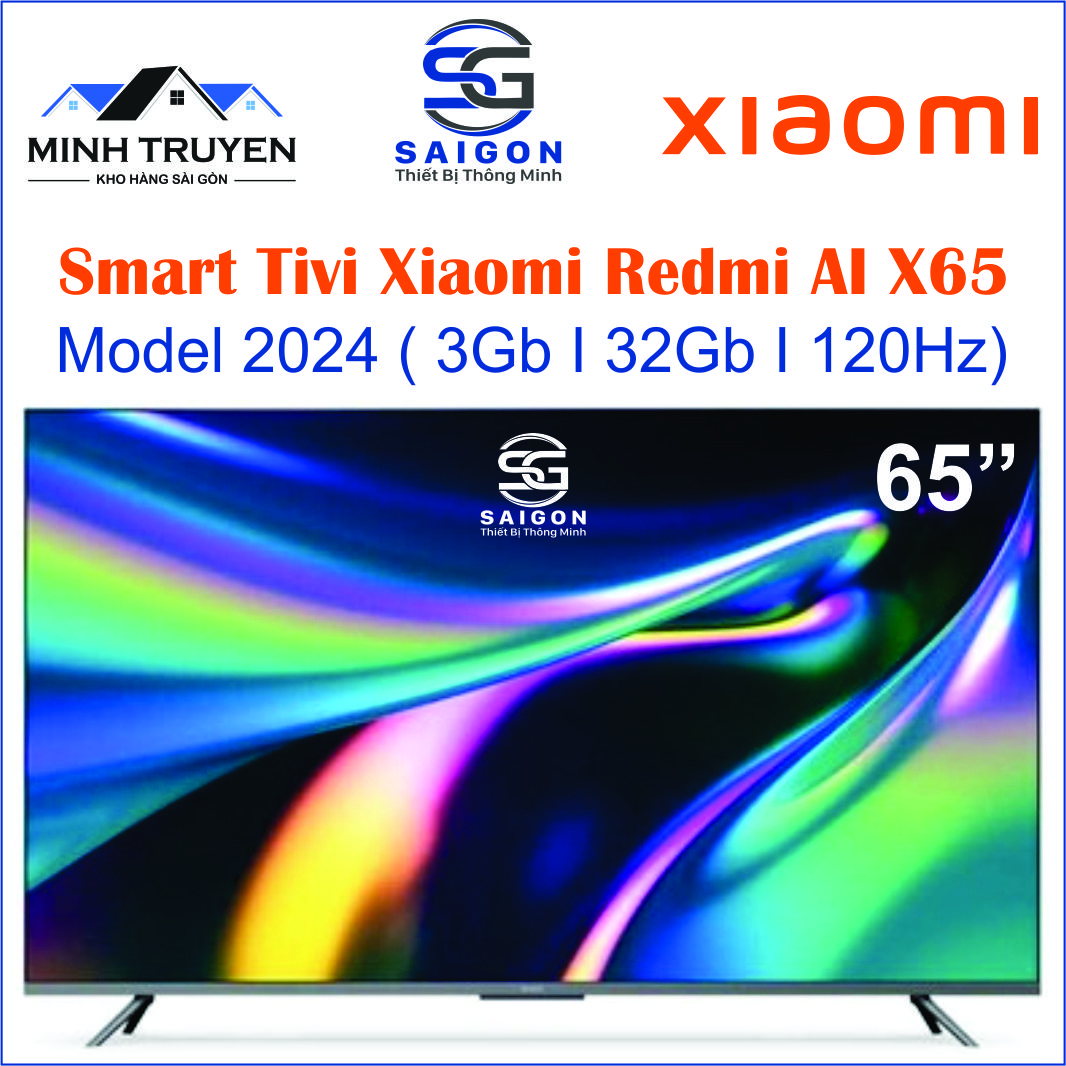Smart tivi xiaomi 65 inch redmi x65 - ram 3gb i rom 32gb i 120hz - chính hãng 100%