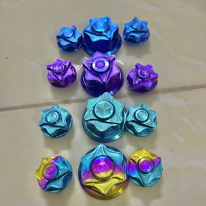 (GR5 XỊN ) BỘ 3 ỐC TITAN CHẢNG BA GIDONG RAIDER/SONIC/SATRIA CỰC ĐẸP