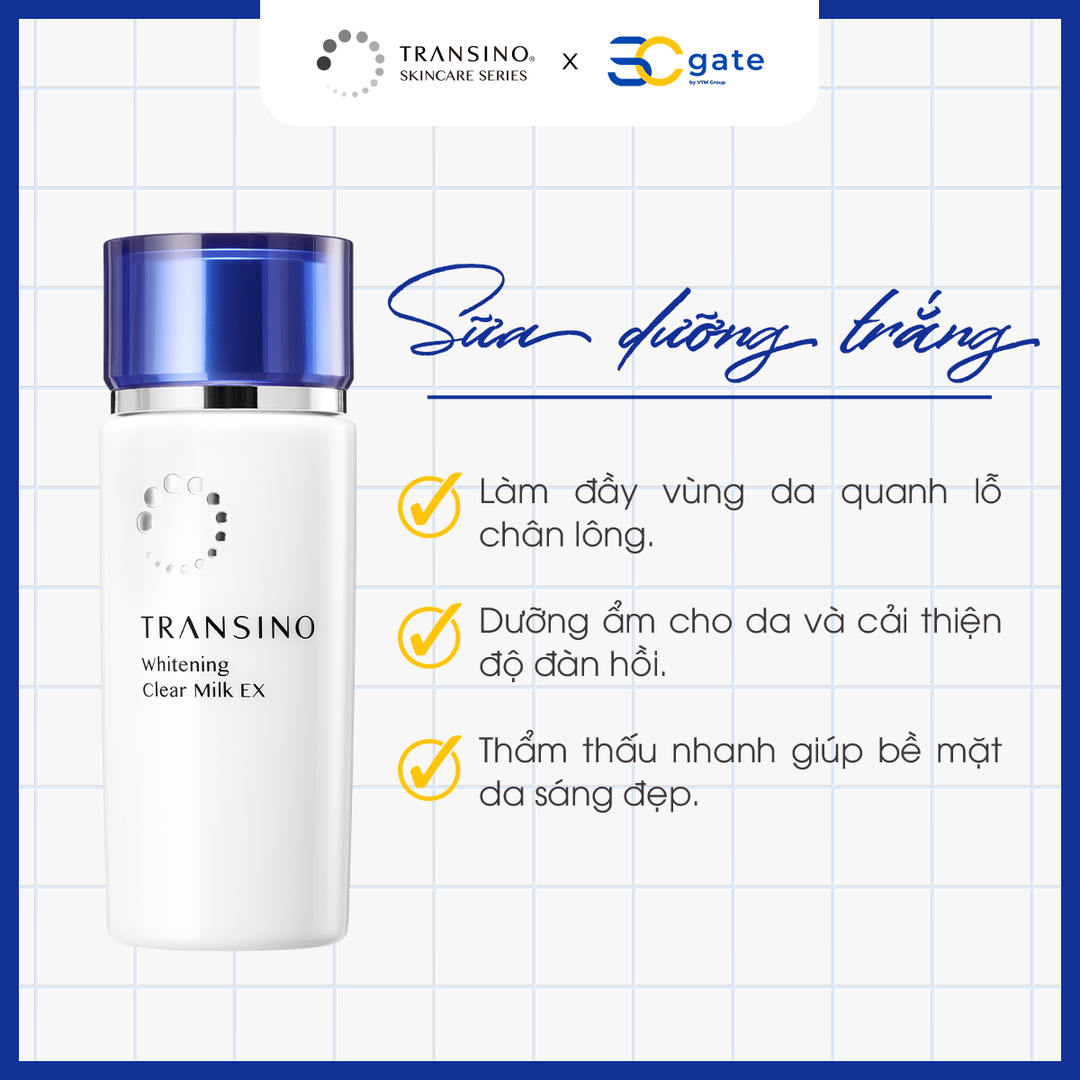 Combo 2 Sữa Dưỡng Dưỡng Trắng Da TRANSINO