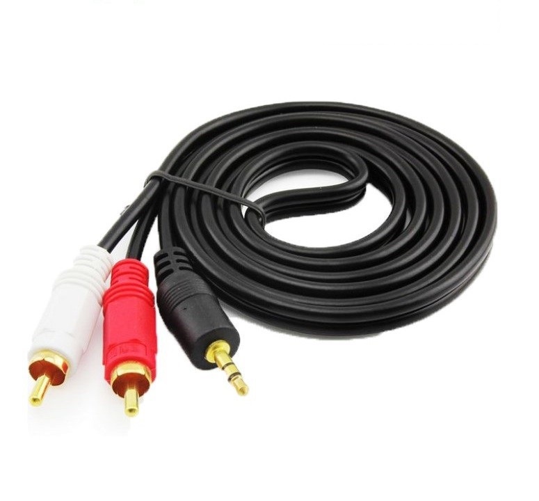 Dây loa 1 đầu 3.5 ra 2 đầu AV hoa sen dài 20m
