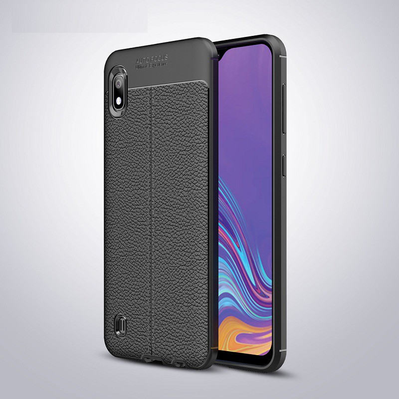 Ốp lưng dành cho Samsung Galaxy A10 Auto focus giả da silicon cao cấp