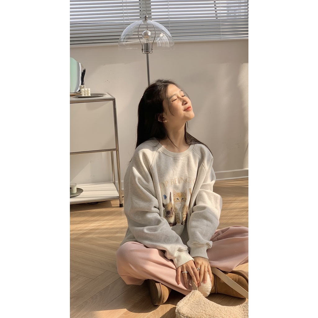 Áo nỉ bông Stop being cute TKP155 LOLLIE STUDIO