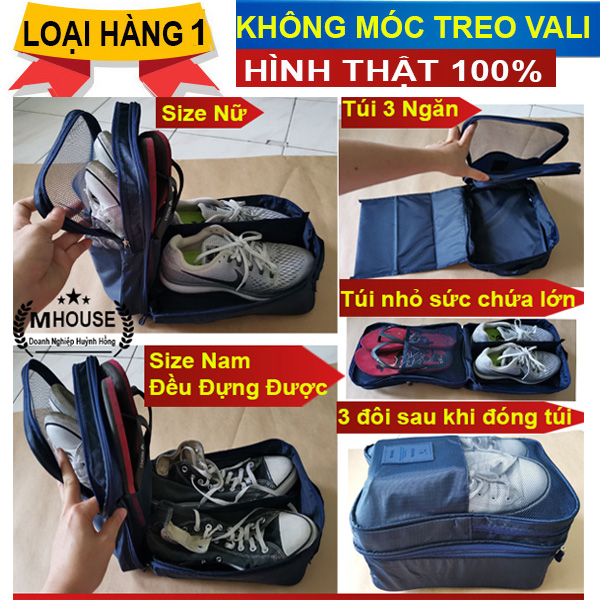 Túi Đựng Giày,Túi Giày Ba Ngăn,Túi Đựng Đồ Cá Nhân