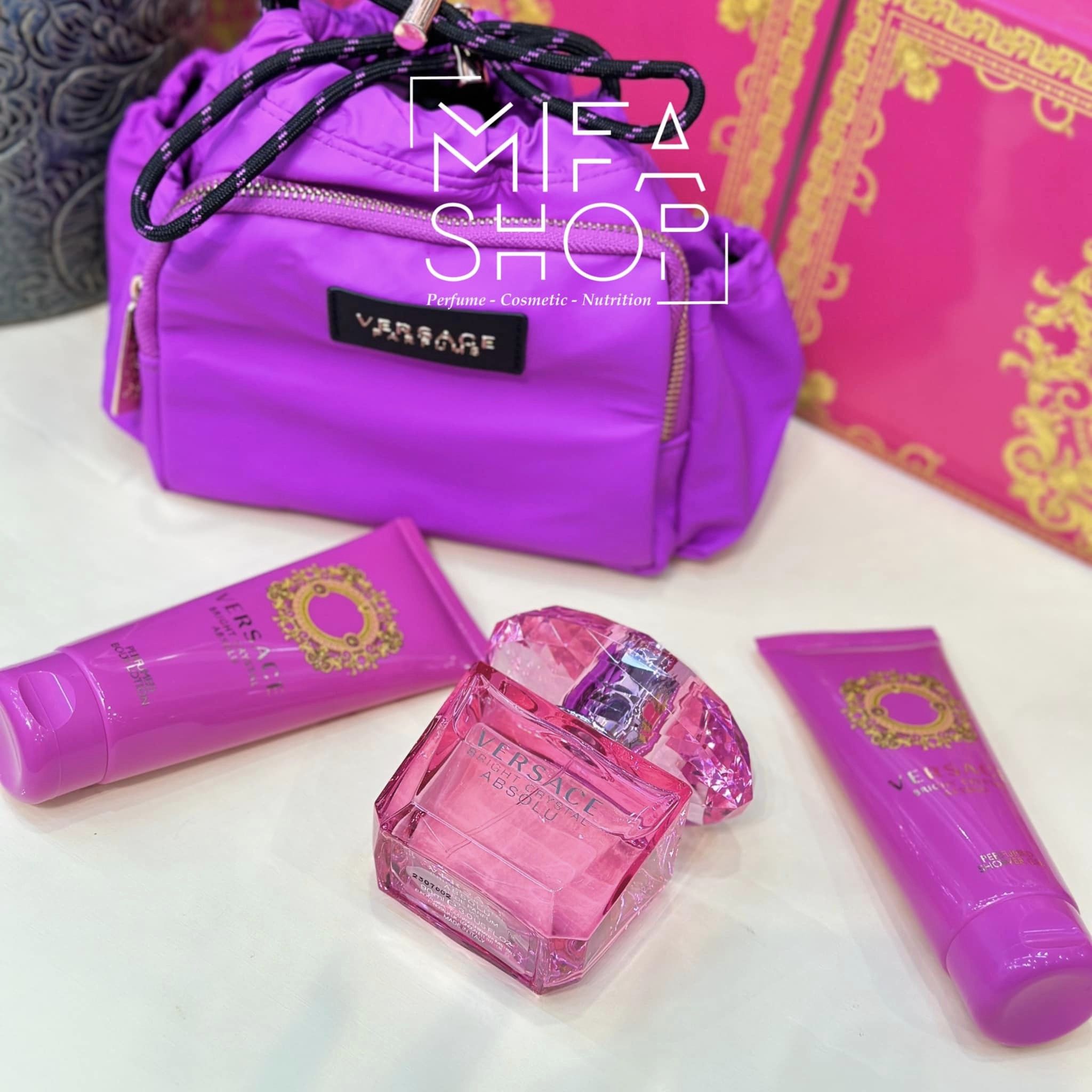 Giftset Nước Hoa Versace Bright Crystal Absolu EDP