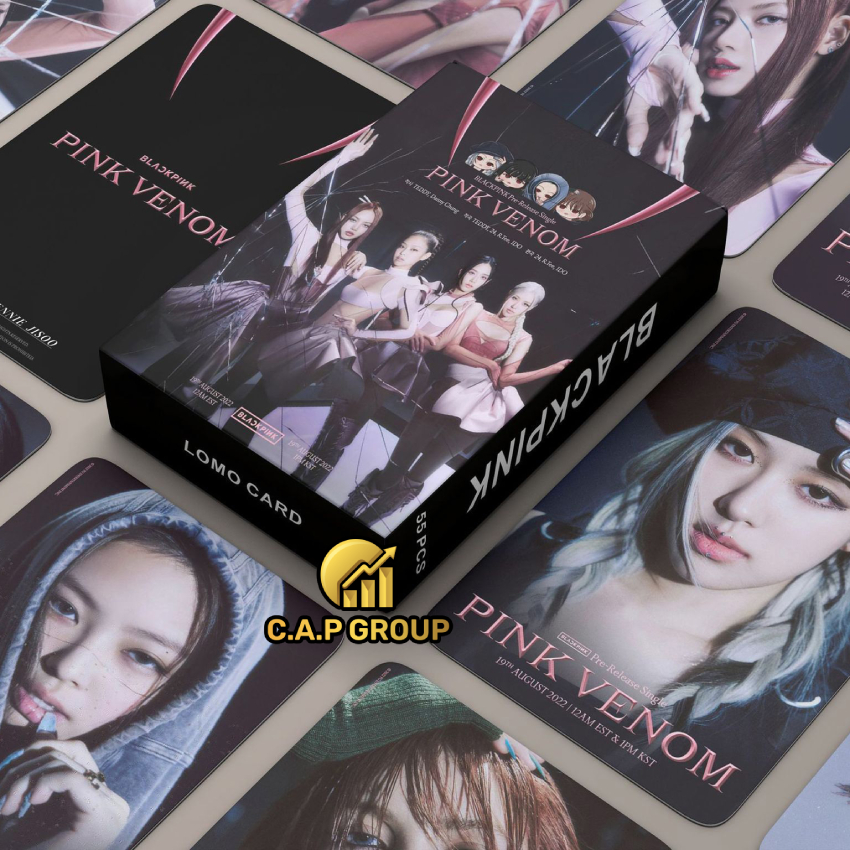 Thẻ Lomo BlackPink Pink Venom Poster Kính Vỡ bo góc Thẻ card Album Thần
