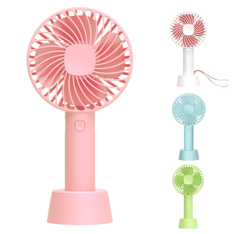 Quạt mini cầm tay 3 tốc độ siêu mát có pin và cáp sạc [ Giao màu ngẫu nhiên]