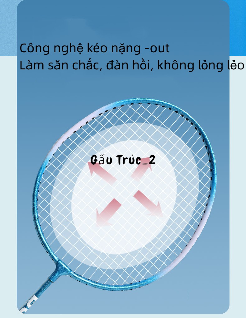 Bộ 2 Cây Vợt Cầu Lông Kèm Túi Đựng