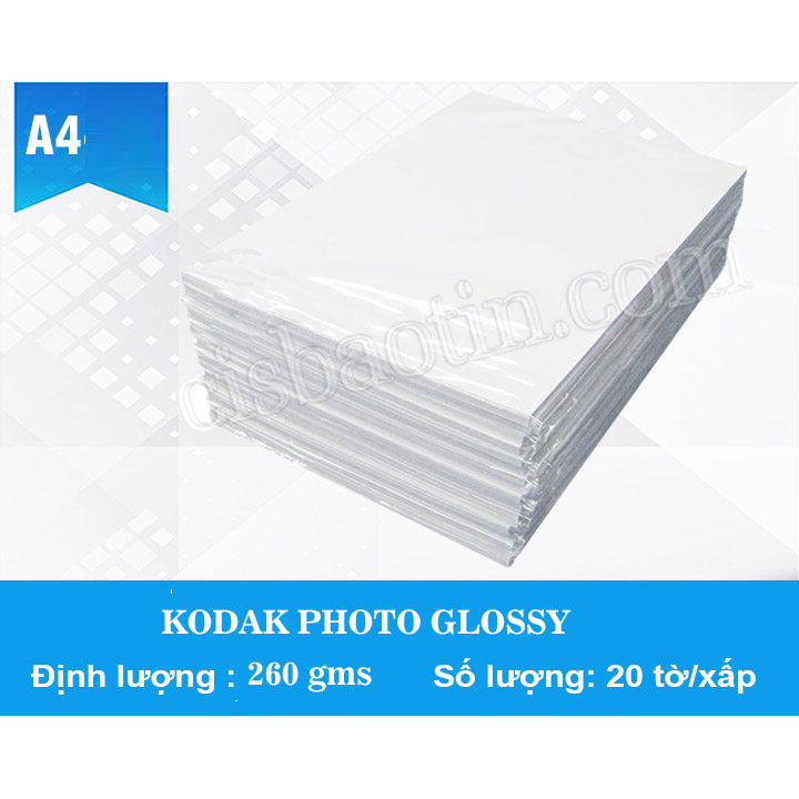 [HCM]GIẤY IN GLOSSY RC A4 260G