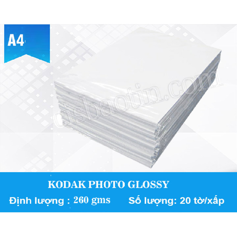 GIẤY IN GLOSSY RC A4 260G