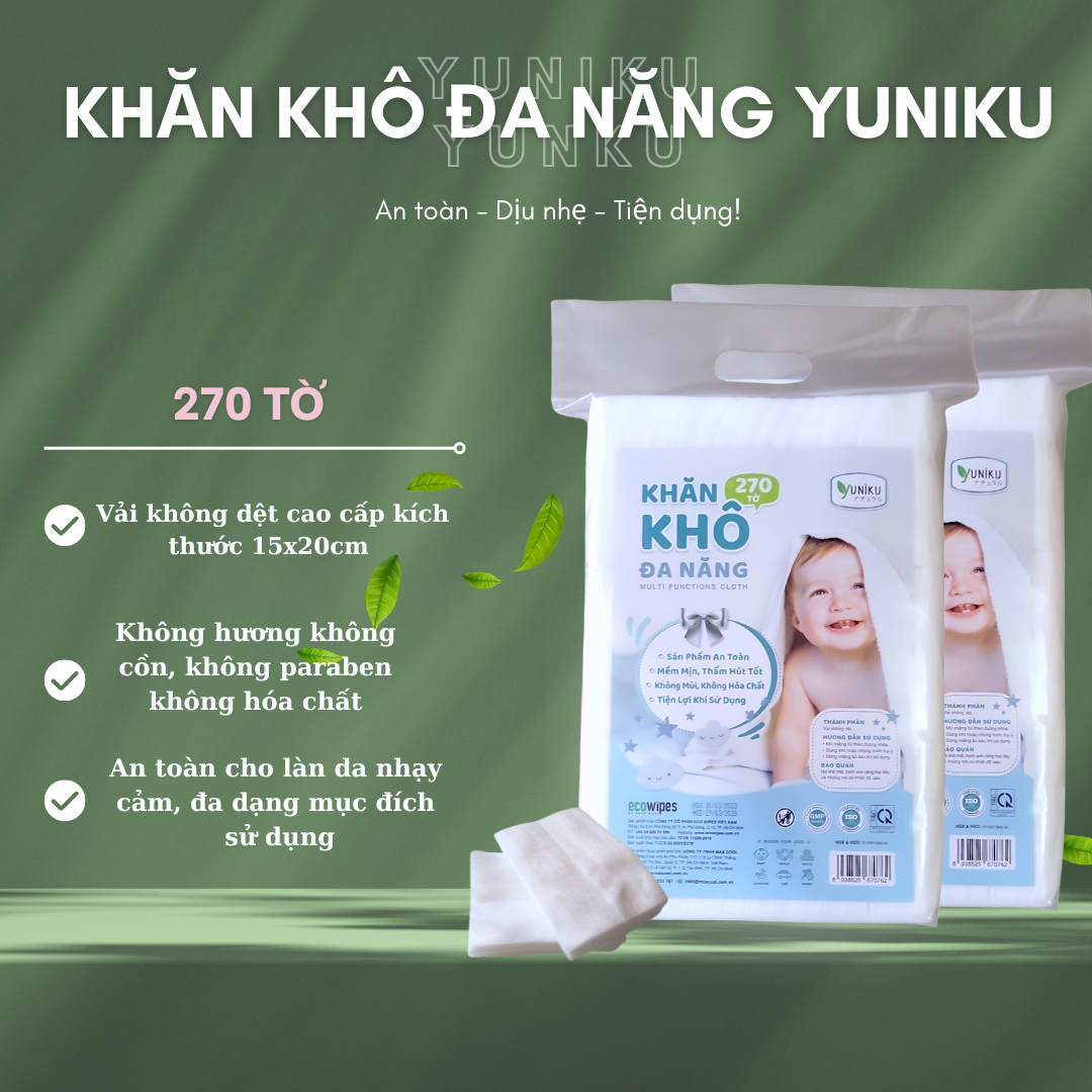 COMBO 5 GÓI KHĂN KHÔ ĐA NĂNG - 270 TỜ