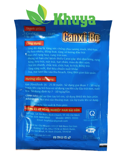 Phân bón vi lượng NSG Canxi Bo 20ml
