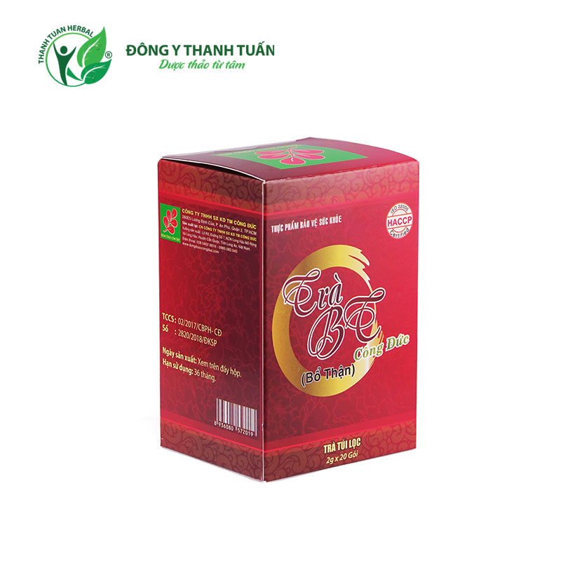 Trà Bổ Thận Công Đức - Giúp giải độc gan, tăng cường chức năng gan, thanh nhiệt, giải độc 20 gói/Hộp