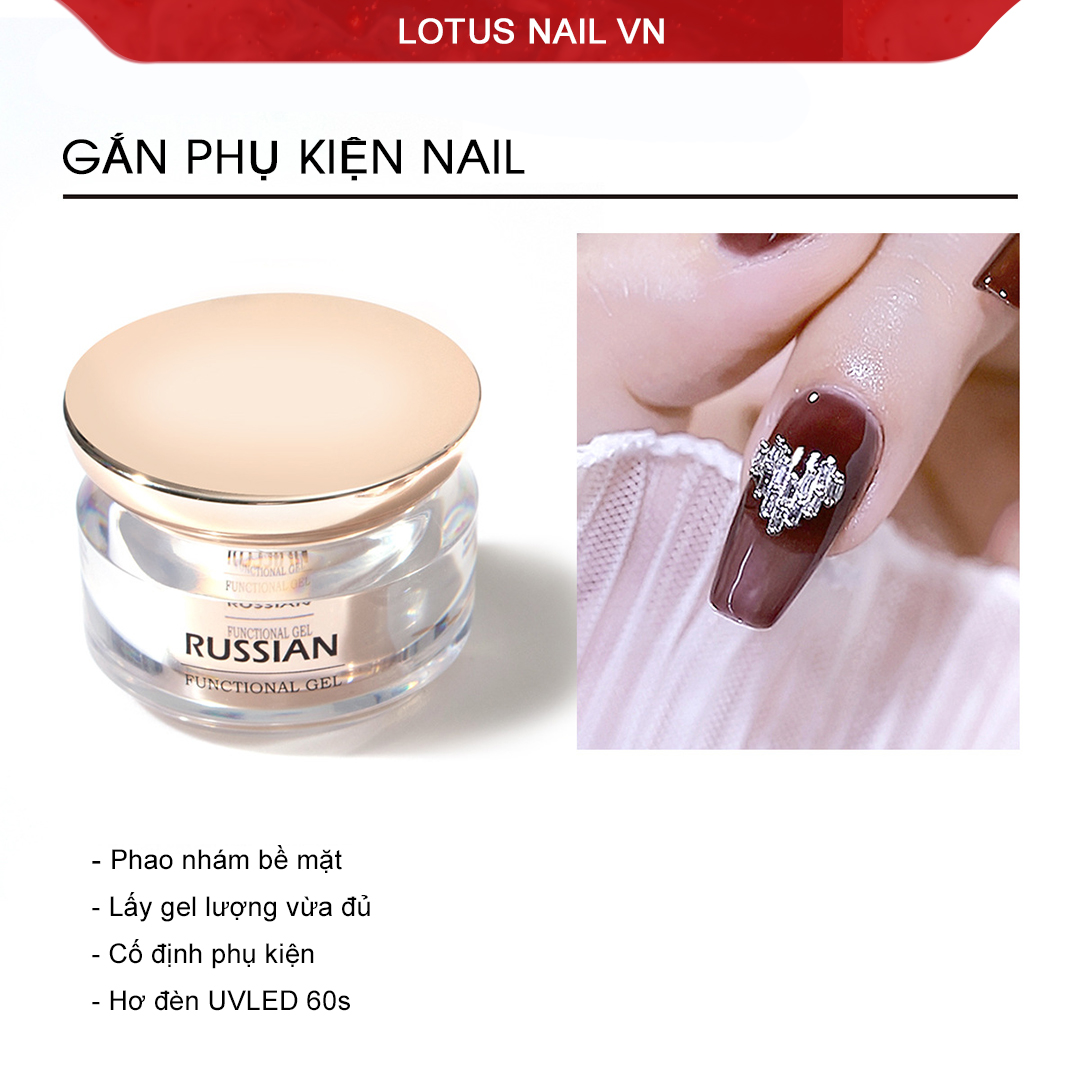 Gel đa năng dán móng, đính đá, tạo hình 3D Russian
