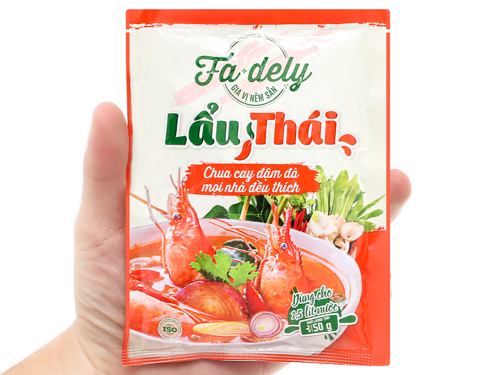 Gói bột pha sẵn vị Lẩu thái chua cay đậm đà gói 50gr dùng 1.5 lít nước